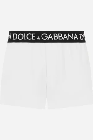 Dolce & Gabbana Short Swim Trunks With Branded Stretch Waistband - Man Beachwear Fabric 2