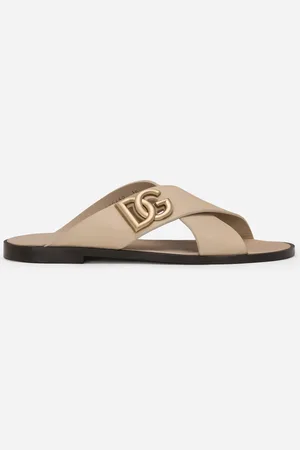 Dolce & Gabbana Calfskin Sandals - Man Sandals And Slides Leather 39