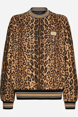 Dolce & Gabbana Round-neck Sweatshirt With Leopard- Crespo And Tag - Man Sweatshirts 48
