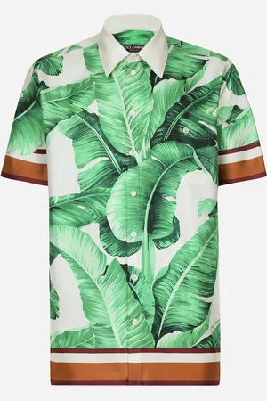 Dolce & Gabbana Silk Hawaiian Shirt With Banana Tree - Man Shirts 37