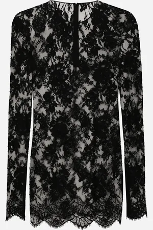 Dolce & Gabbana Chantilly Lace Round-neck T-shirt - Man T-shirts And Polos Lace 48