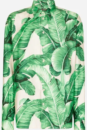 Dolce & Gabbana Oversize Silk Shirt With Banana-tree - Man Shirts 38