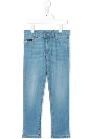 Dolce & Gabbana Logo-appliqué slim-cut jeans