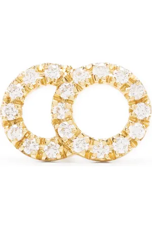 COURBET 18kt recycled yellow Celeste small pav?? laboratory-grown diamond set mono stud earring