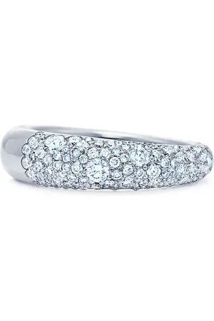 Kwiat 18kt white gold Cobblestone pav?? diamond band ring