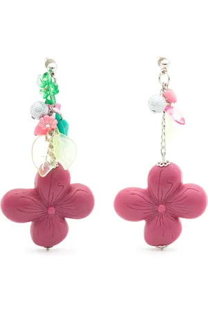 AMIR SLAMA Floral-appliqué drop earrings