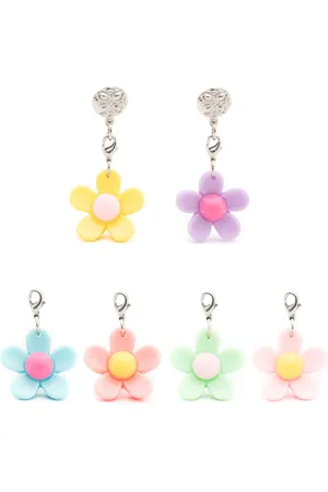 AMIR SLAMA Floral-appliqu?? drop earrings
