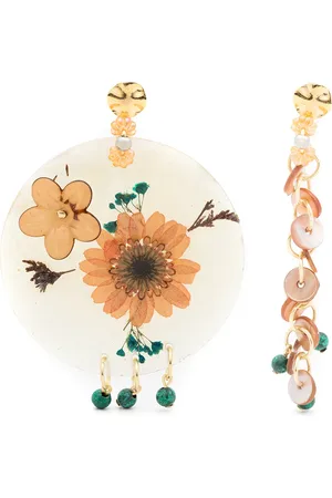AMIR SLAMA Floral-appliqu?? drop earrings