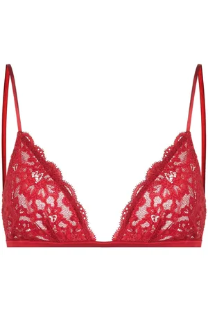 Brave Soul lace triangle bralette in red