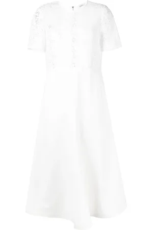 GOEN.J Macramé-panel midi dress
