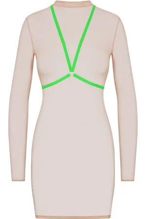 MAISON CLOSE Corps à Corps harness-detail sheer dress