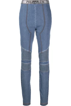Philipp Plein rhinestone-embellished Skinny Jeans - Blue