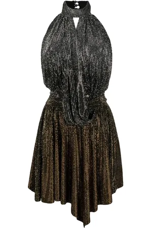 Philipp Plein Lam?? halterneck dress