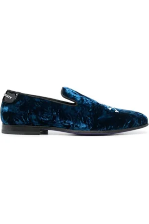 Philipp Plein Skull-appliqué slippers