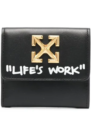 Off-White c/o Virgil Abloh Jitney Arrows-plaque Leather Wallet in Black