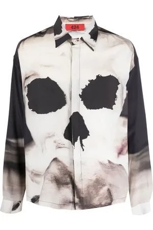 424 FAIRFAX Skull-print long-sleeve shirt