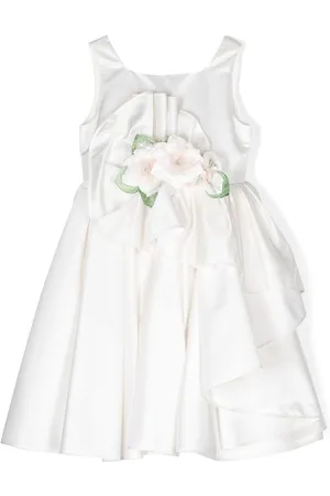 Colorichiari floral-print party dress - White