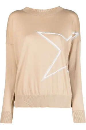 LORENA ANTONIAZZI Star-appliqué boat-neck jumper