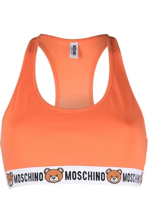 graphic-print underwired bra, Moschino