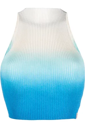 SSHEENA Ombr??-effect ribbed knit top