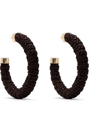 Jacquemus Les cr??oles Raphia hoop earrings