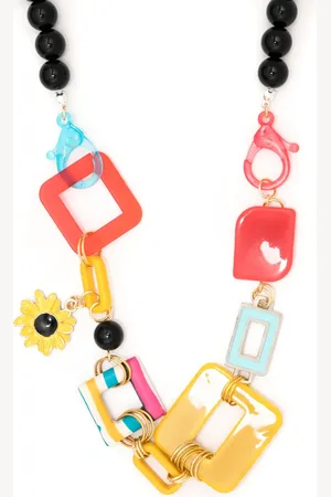 AMIR SLAMA Floral-appliqu?? contrast necklace