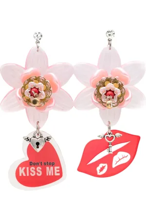 AMIR SLAMA Floral-appliqué drop earrings