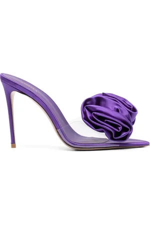 LE SILLA Rose 110mm floral-appliqué sandals