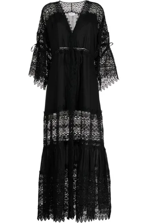 Womens Charo Ruiz Ibiza black Lace-Trim Cindy Maxi Dress