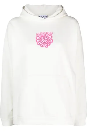 Ganni Logo-appliqu?? organic cotton hoodie