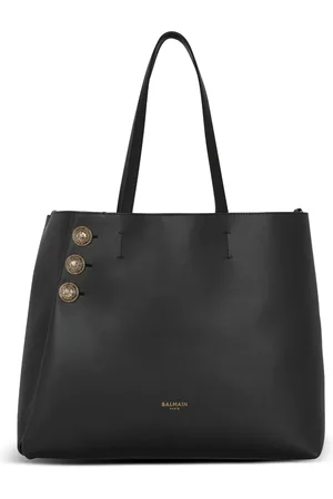 Balmain Emblème leather tote bag