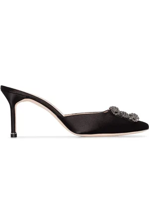 Manolo Blahnik Hangisi 70mm appliqu?? mules