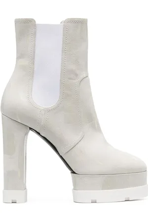 Grey booties with on sale heel