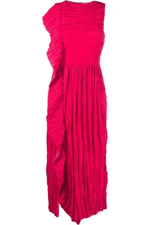 ULLA JOHNSON Circe pliss?? satin dress