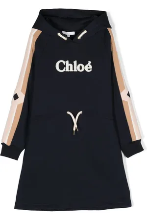 Chloé Appliqué-logo cotton dress