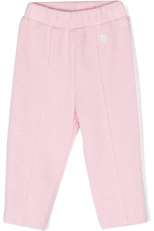 MONNALISA Heart-appliqué track pants
