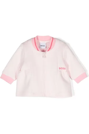 HUGO BOSS Stripe-collar piqué cardigan