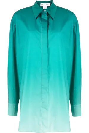 Oscar de la Renta Ombré-effect shirt jacket