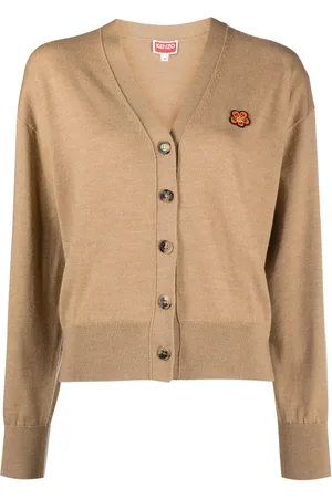 Kenzo Boke Flower-appliqué wool cardigan