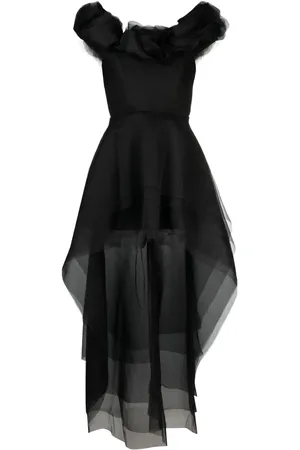 Ana Radu Floral-appliqu?? organza layered dress
