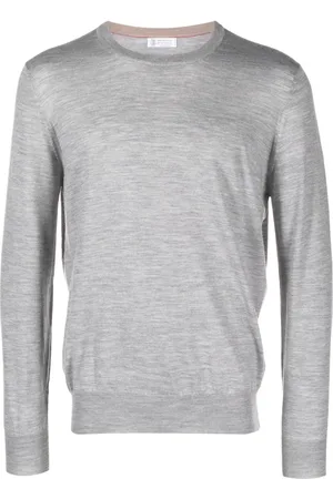 Brunello Cucinelli Mélange-knit crew-neck jumper