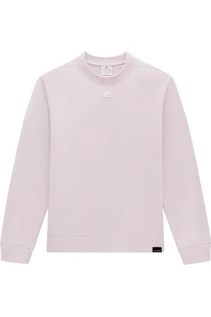 Courrèges Logo-appliqué cotton sweatshirt