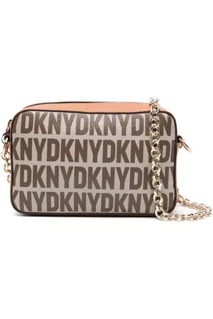 Buy DKNY Women Pink Signature Print Flap Crossbody Bag Online - 708036 |  The Collective