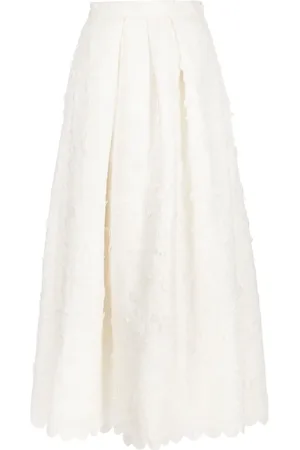 Sachin & Babi Pyaar floral-appliqué full skirt