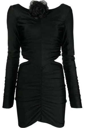 GIUSEPPE DI MORABITO Floral-appliqu?? cut-out minidress
