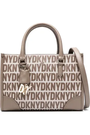 DKNY Carol Logo-print Woven Tote Bag in Black