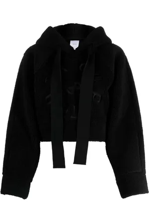 Patou Letter-appliqué fleece hoodie