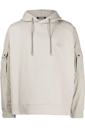 Spoonyard Logo-appliqué panelled hoodie