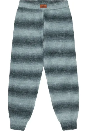 Missoni Ombré-effect striped knitted trousers