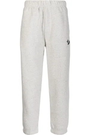 Chocoolate Logo-embroidered mélange-effect track pants